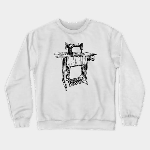 Sewing machine drawing Crewneck Sweatshirt by rachelsfinelines